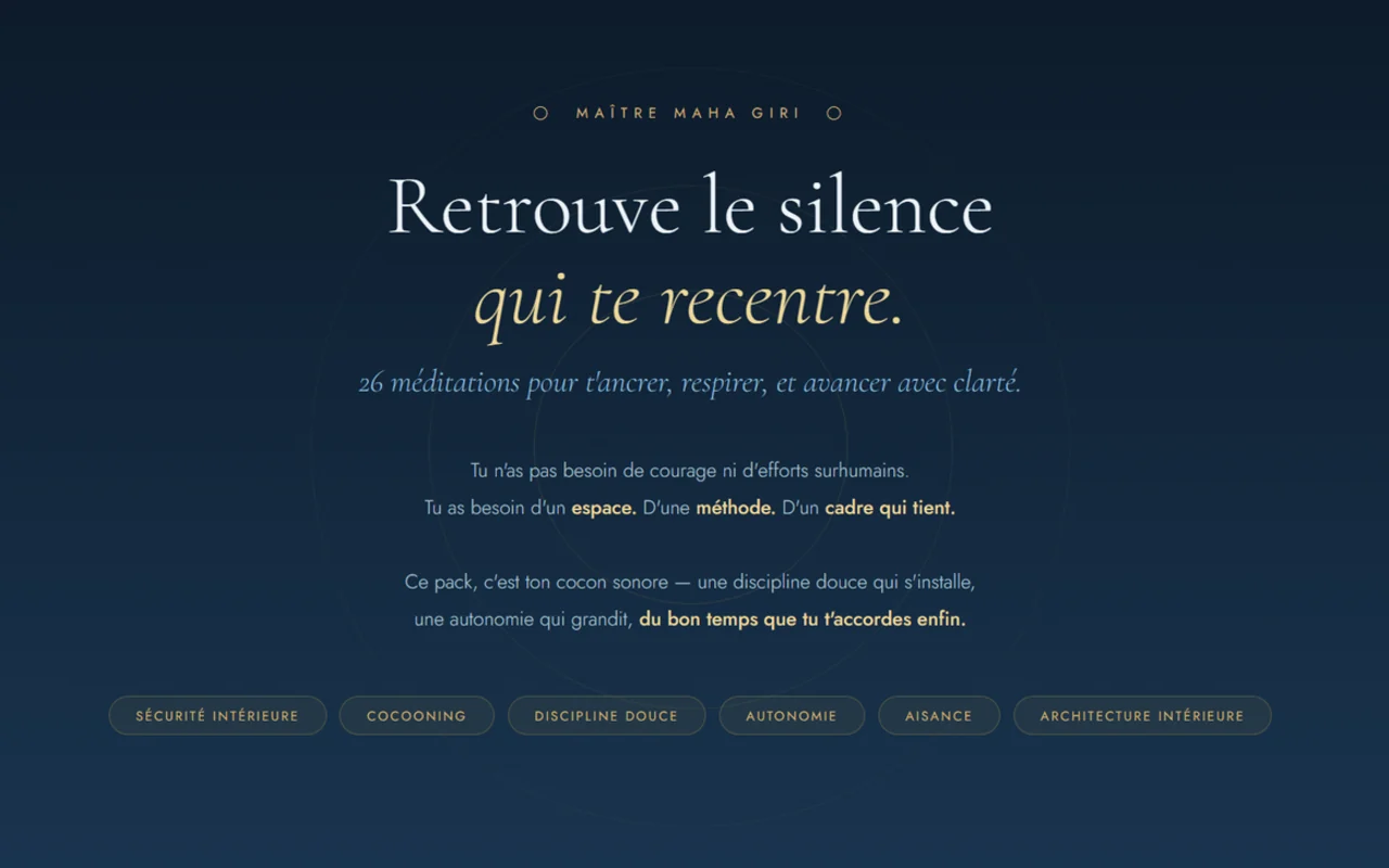 Capsule de Soins Vibratoire — page d'accueil