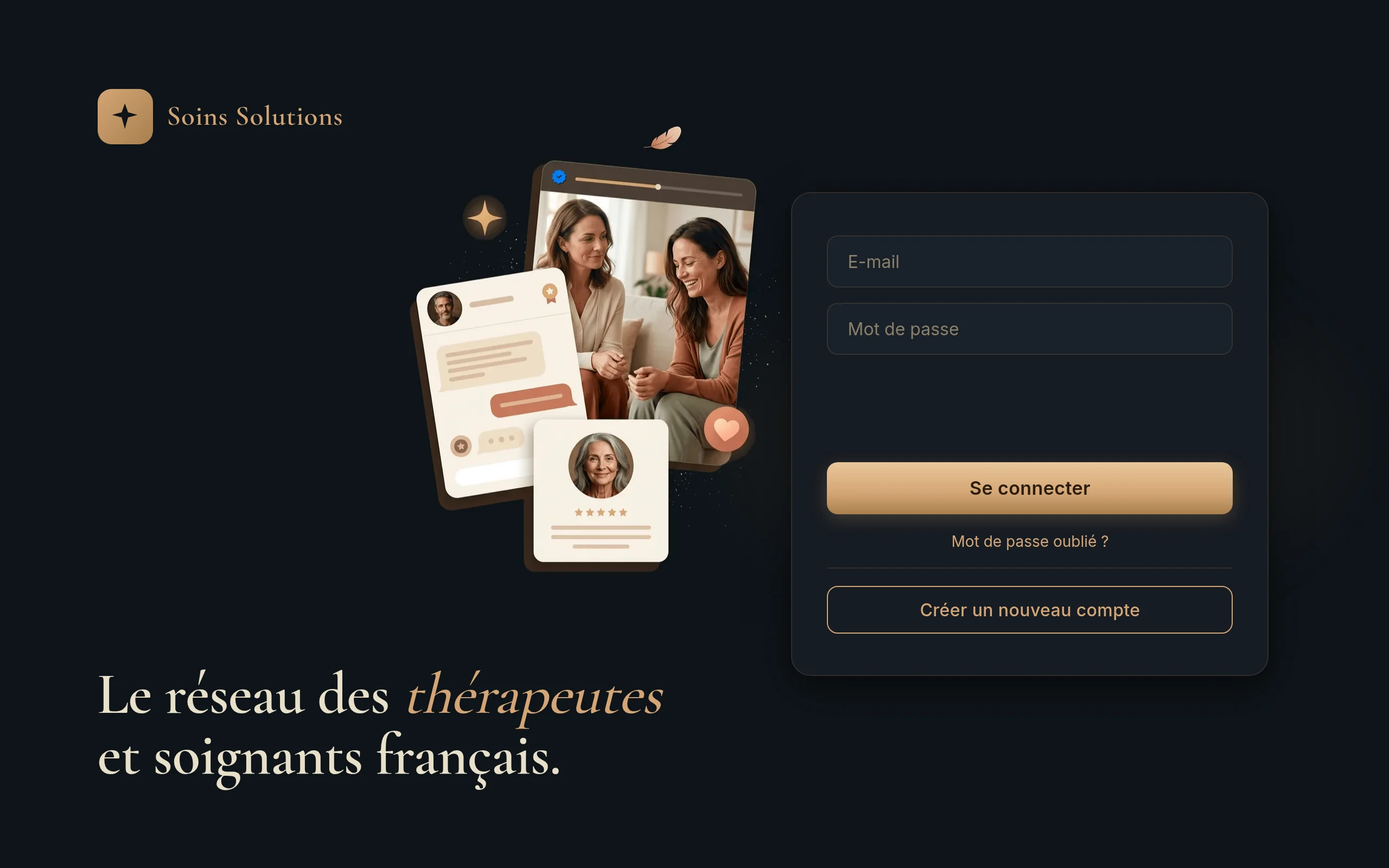 Soins Solutions — page d'accueil