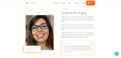 Aperçu du site refait de Danyèle