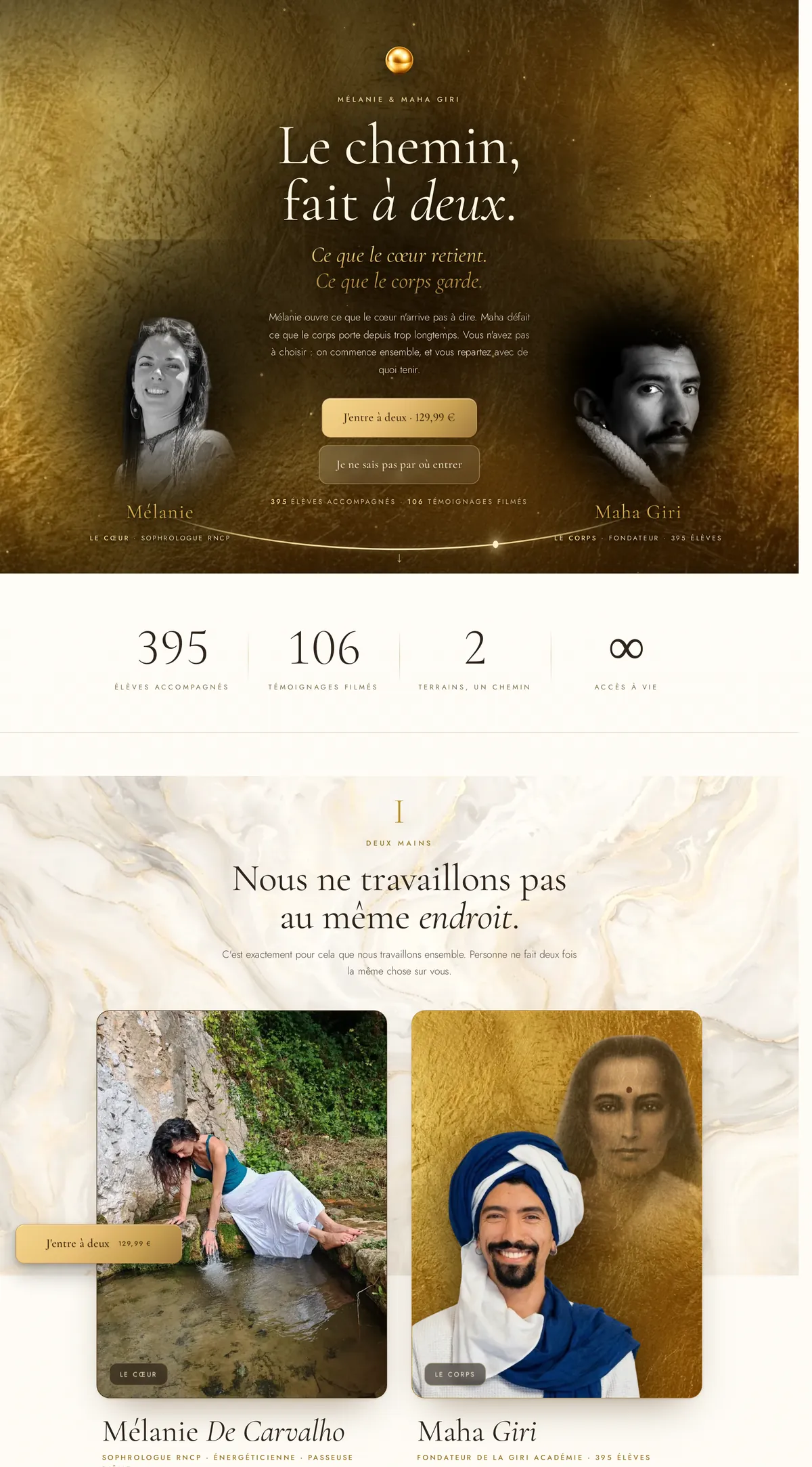 À deux — le site sur ordinateur