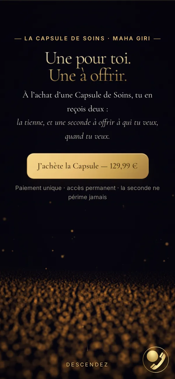 La Capsule de Soins — le site sur téléphone