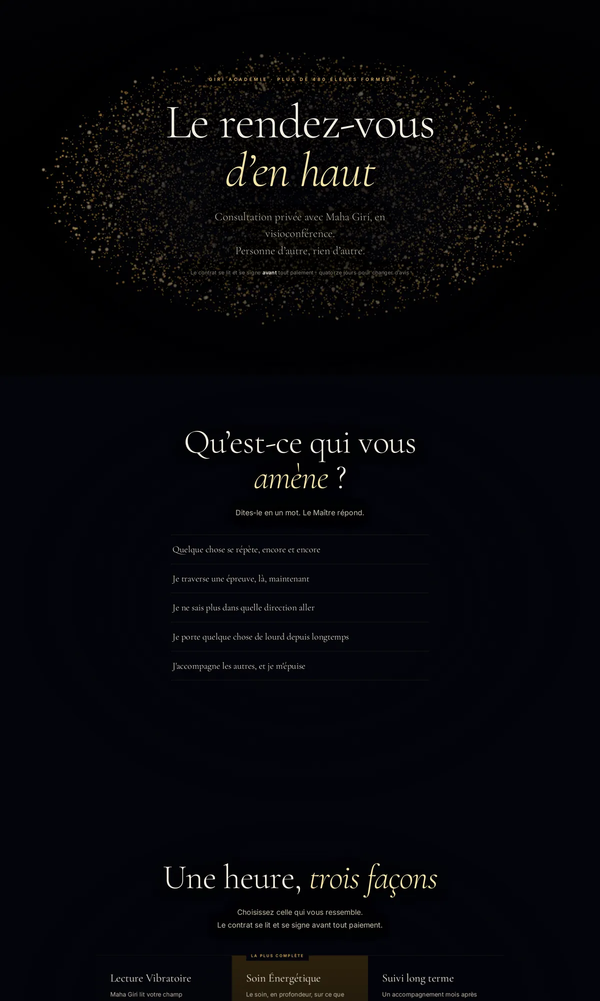 Le rendez-vous d’en haut — le site sur ordinateur
