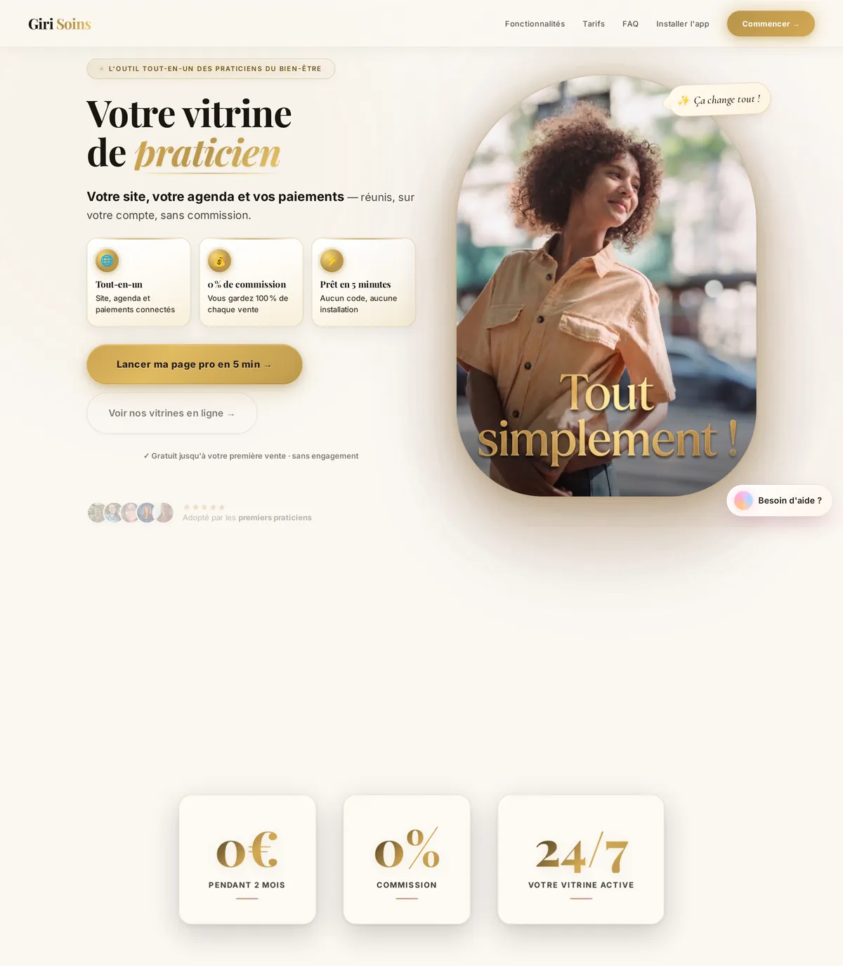 Giri Soins — le site sur ordinateur